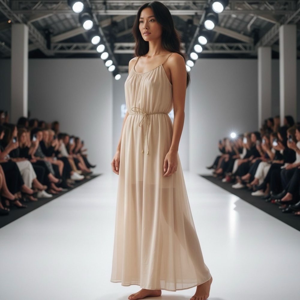 ❤️ Ambiance Maxi Grecian Flowy Sheer Column Dress